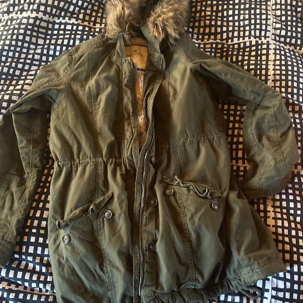 Fur lined military jacket